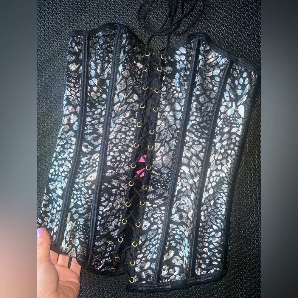 Shiny glam Hook and Eye closure Corset top Trashy Brand